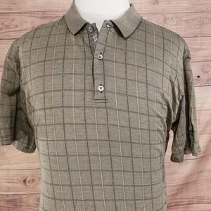 BOBBY JONES COLLECTION SHORT SLEEVE PLAID CHECK GOLF STYLE POLO SHIRT MENS XL